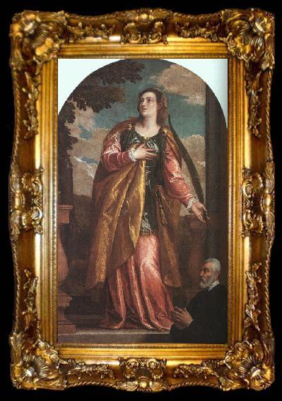 framed   Paolo  Veronese St Lucy and a Donor, ta009-2